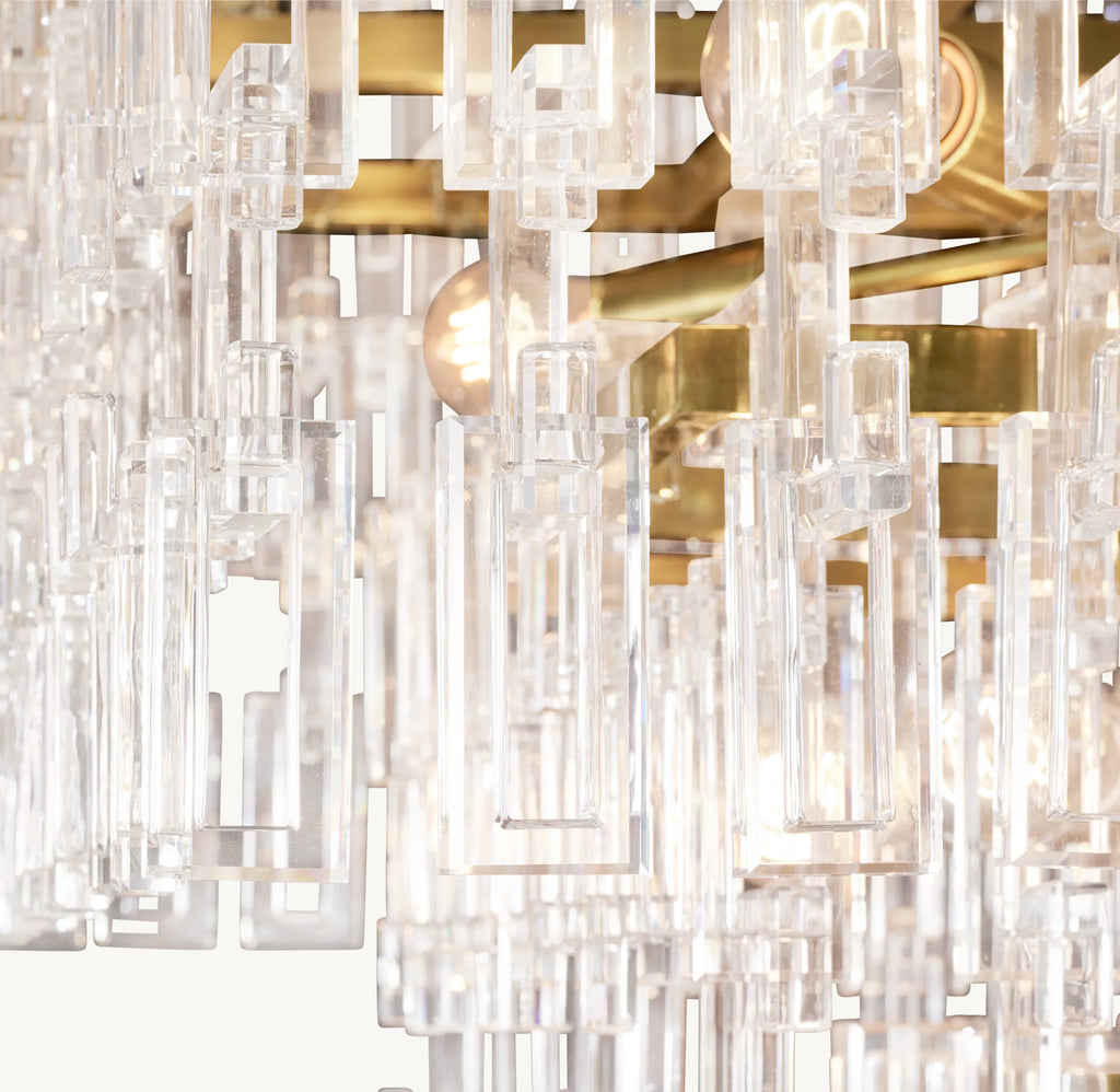 48 Inch Chain Crystal Tiered Chandelier - Marignan