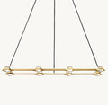 54 Inch Globe Crystal Rectangular Chandelier - Eclatant