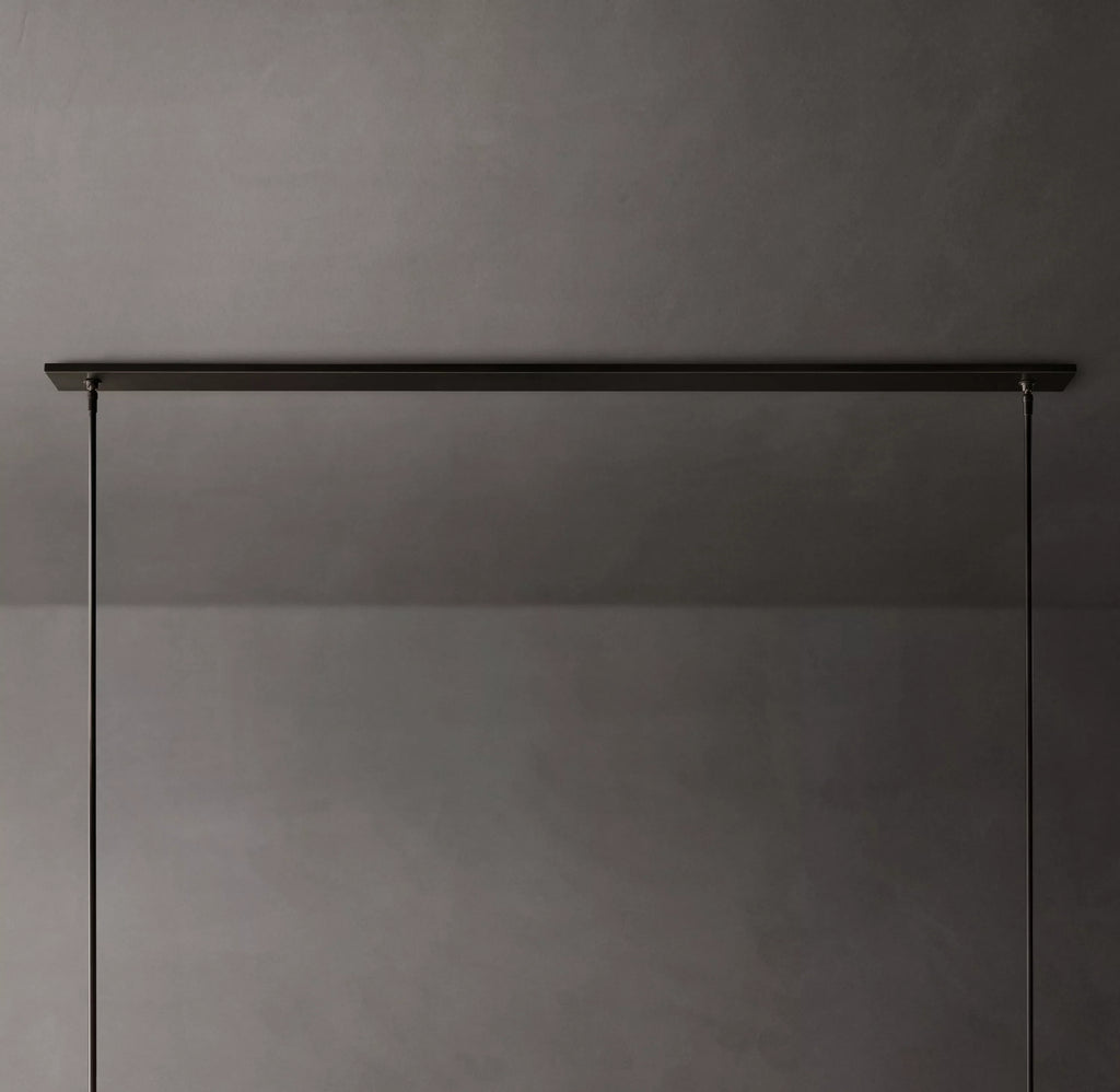 69 Inch Cylindrical Milk Glass Linear Chandelier - Ravelle