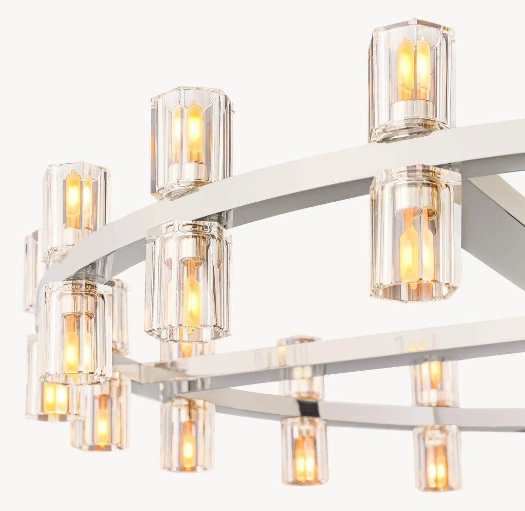36 Inch Hexagonal Crystal Round Chandelier – Arcachon