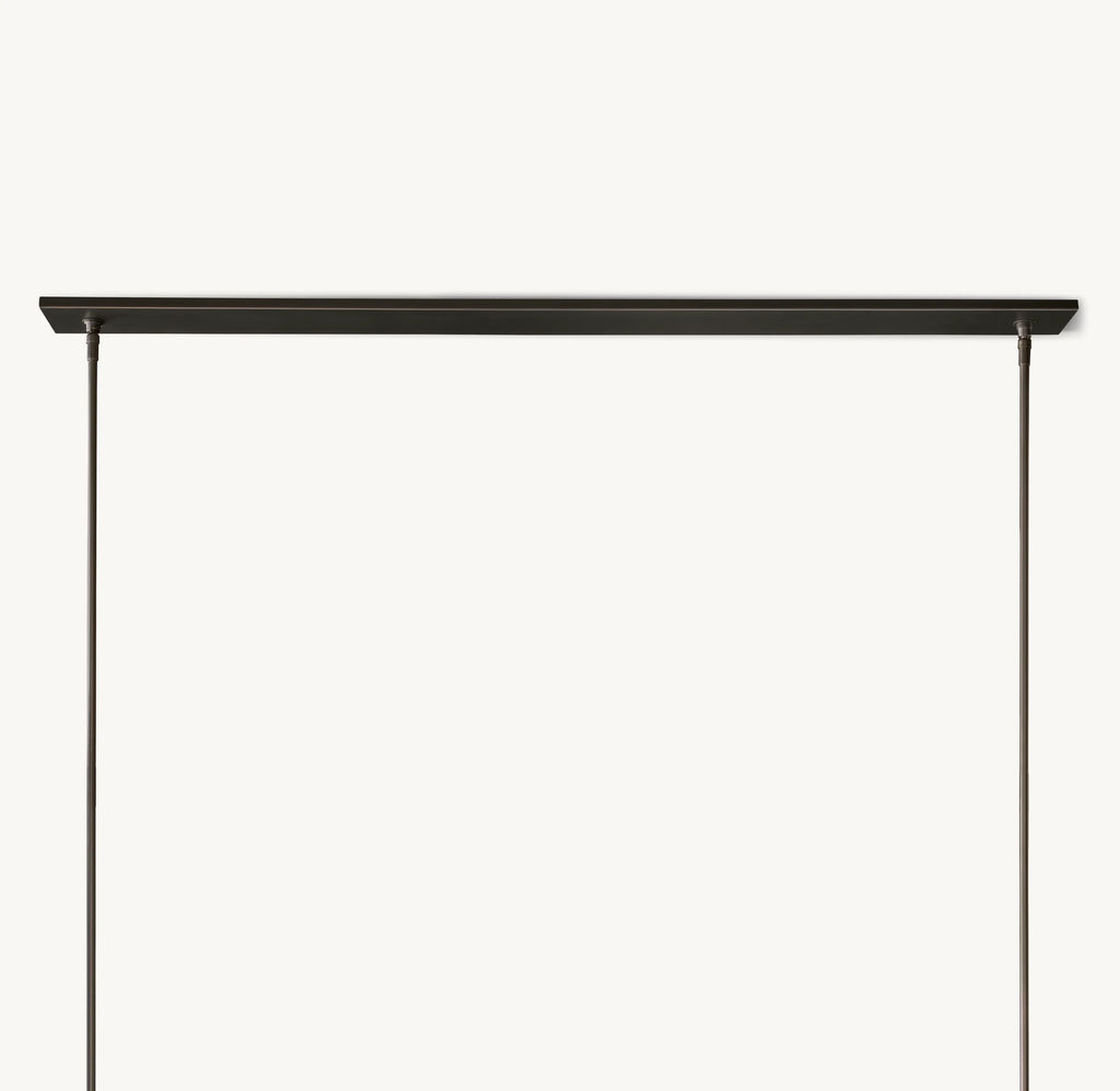 54 Inch Cylindrical Glass Candle Linear Chandelier - Ravelle