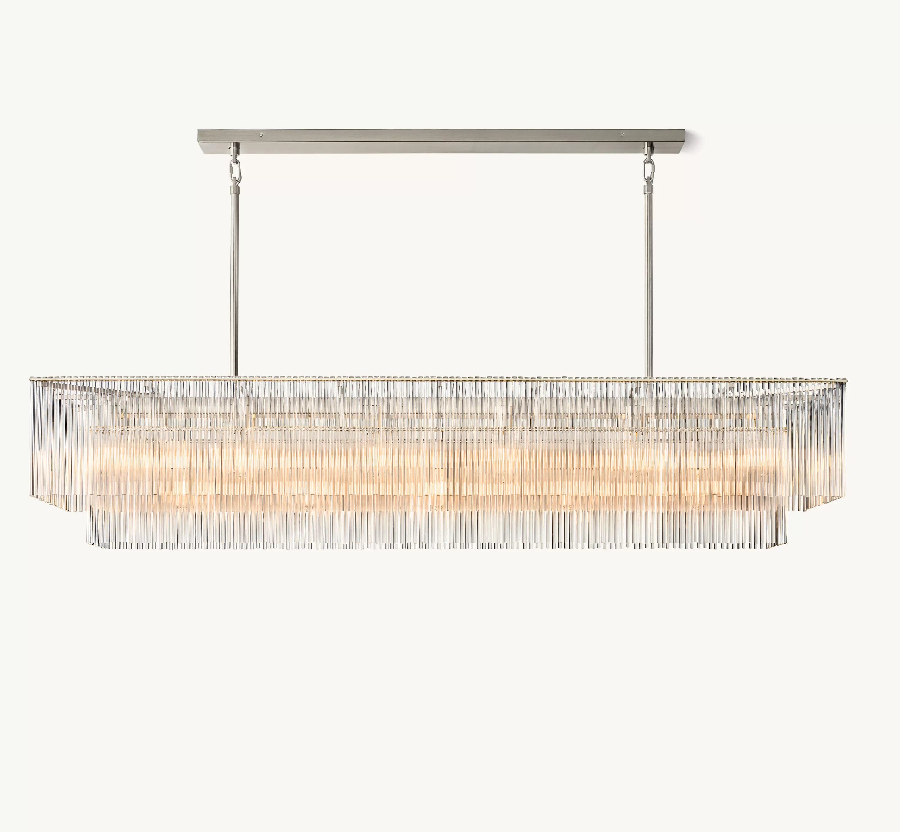 72 Inch Crystal Rod Rectangular Chandelier - Amadeo