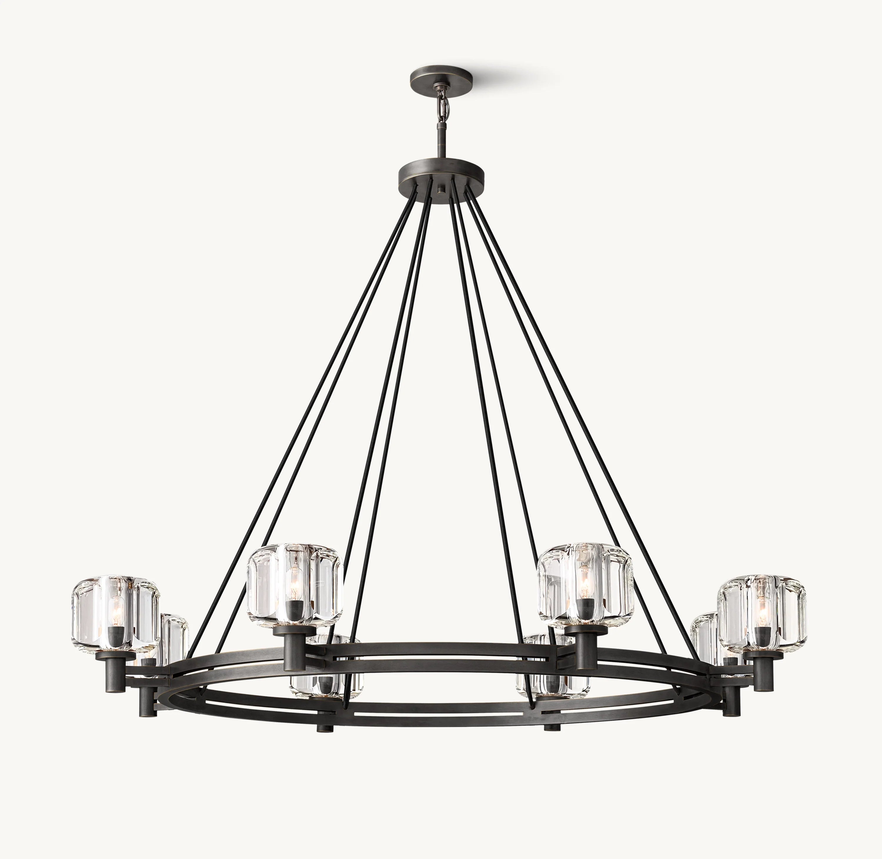 48 Inch Crystal Round Candle Chandelier - Demaret