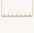 54 Inch Cylindrical Glass Candle Linear Chandelier - Ravelle