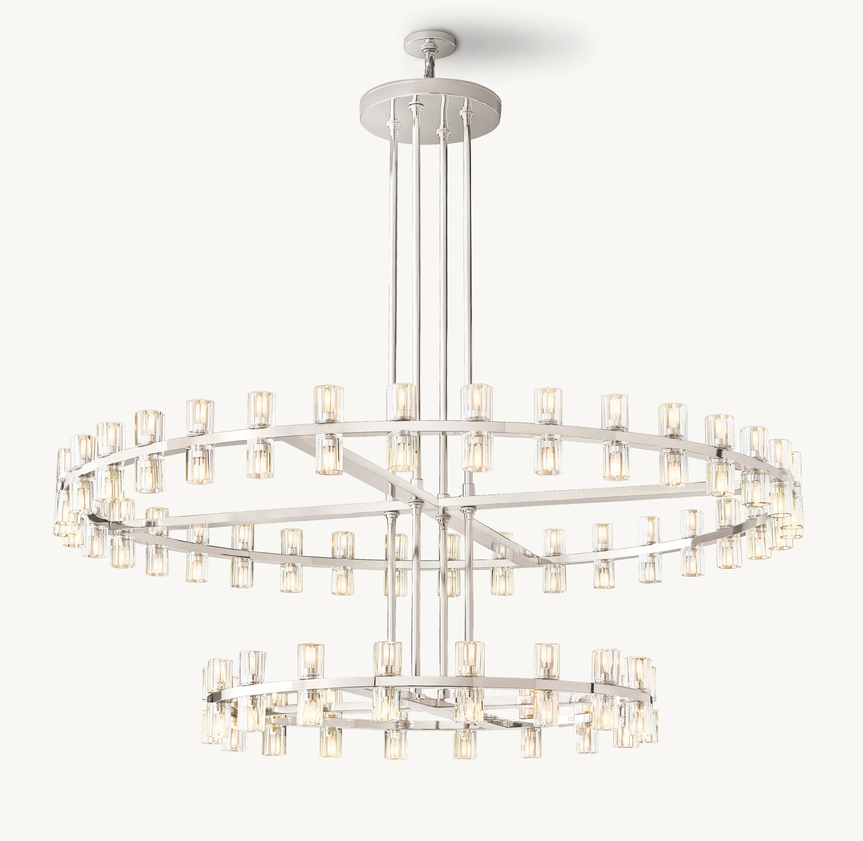 60 Inch Hexagonal Crystal Tiered Chandelier – Arcachon