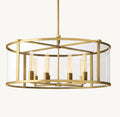 33 Inch Glass Drum Chandelier - Beckman