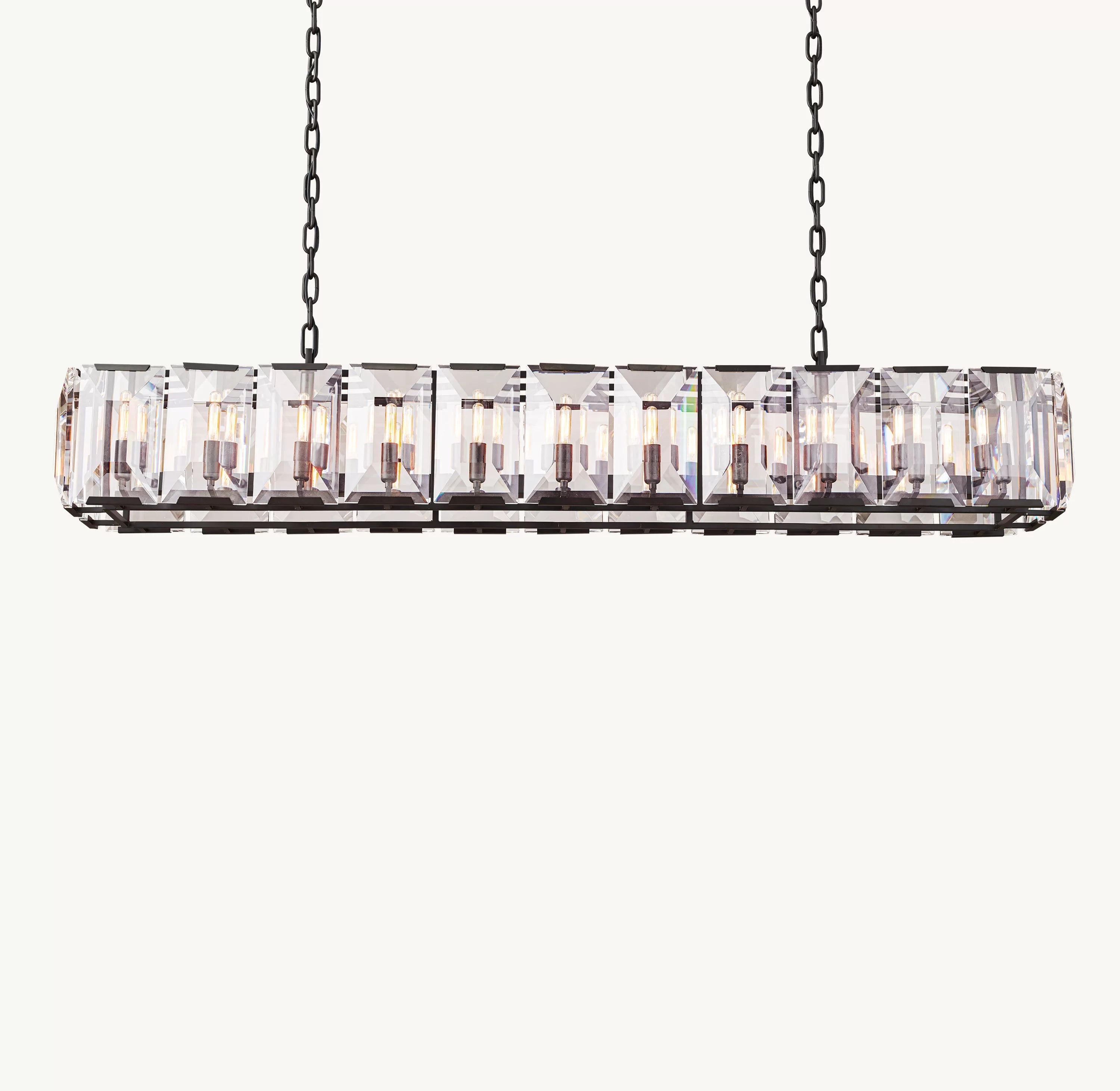 74 Inch Crystal Rectangular Chandelier – Harlow