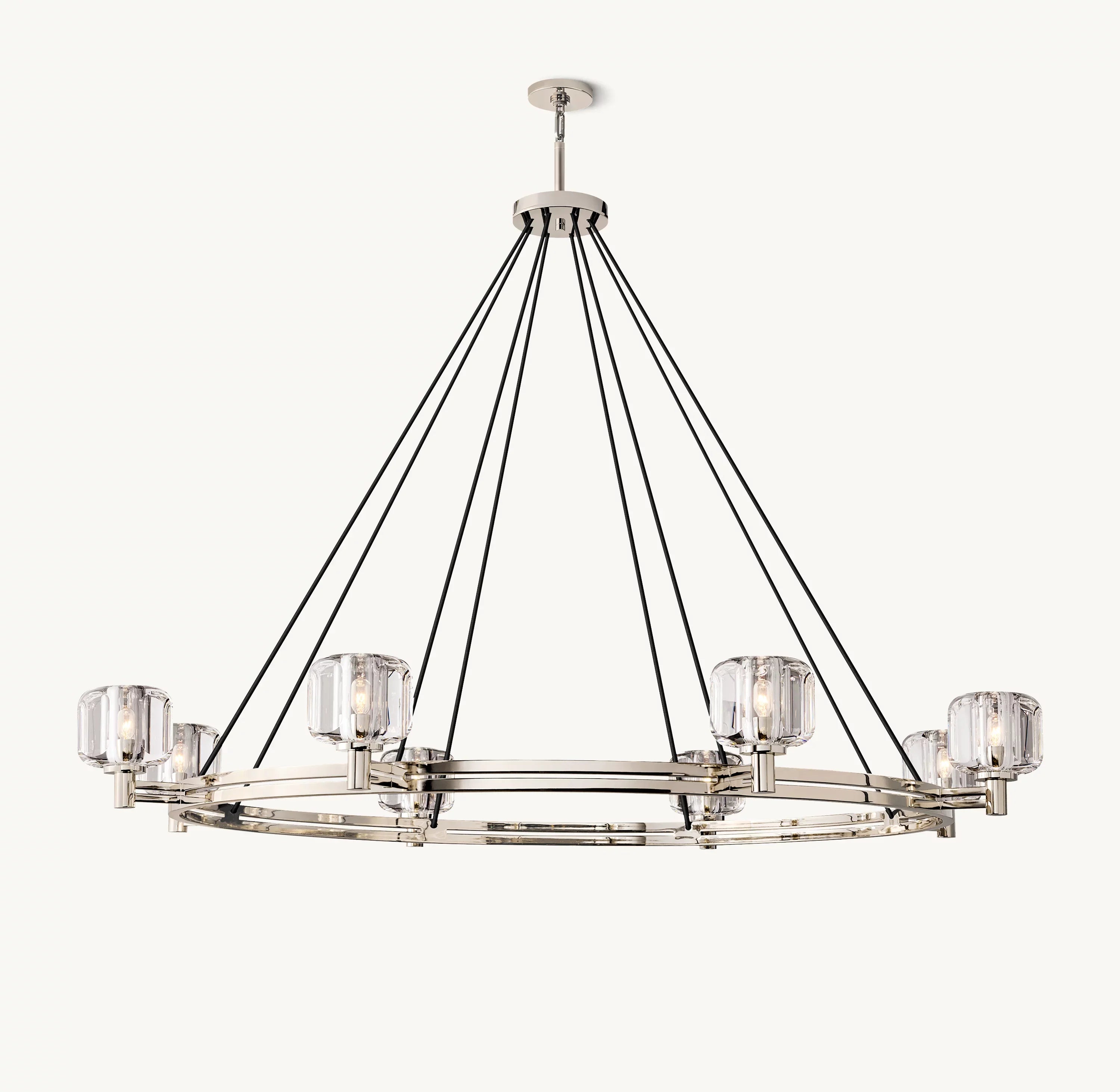 60 Inch Crystal Round Candle Chandelier - Demaret