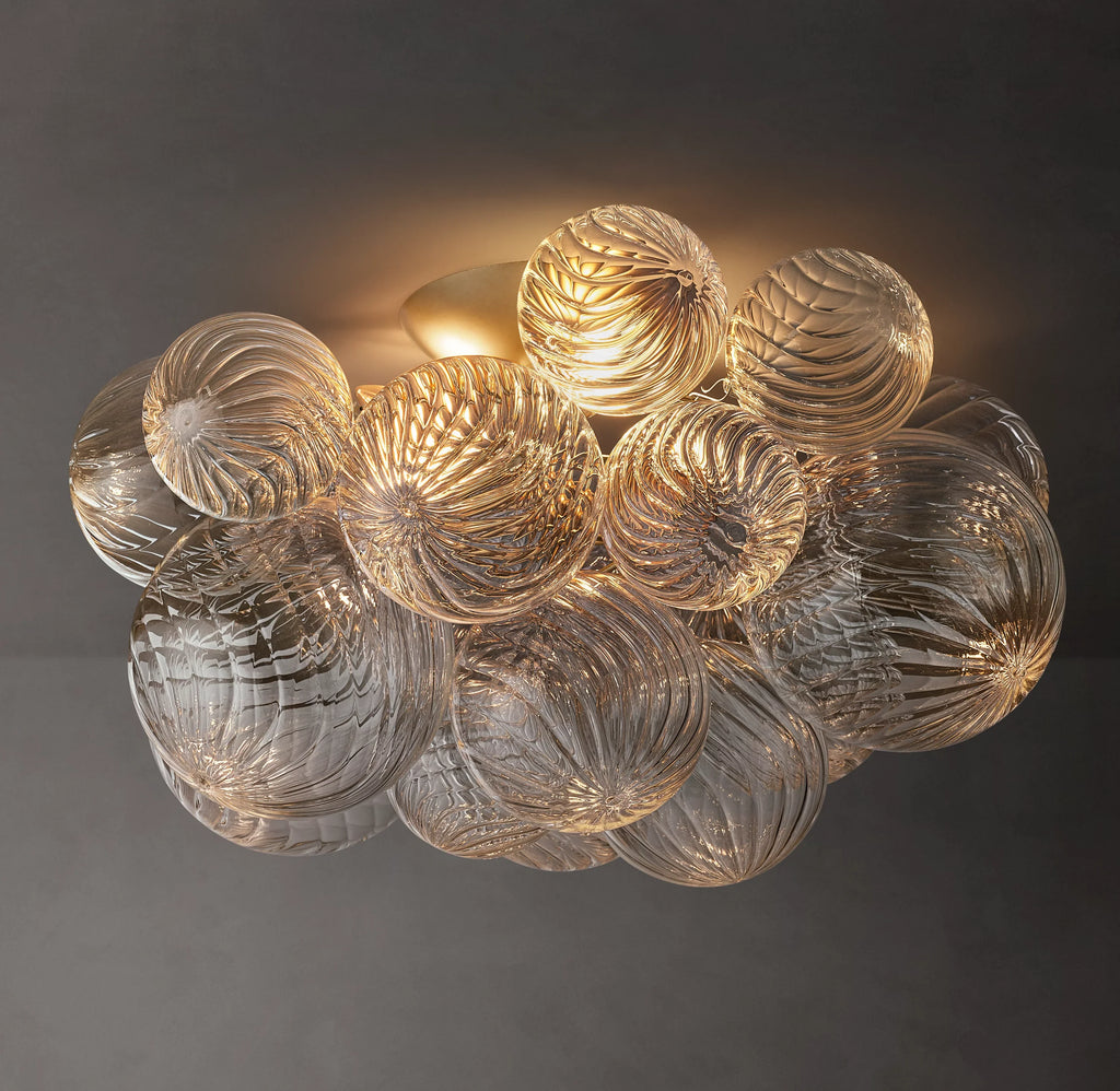 20 Inch Glass bubble Flush Mount Ceiling Light- Talia