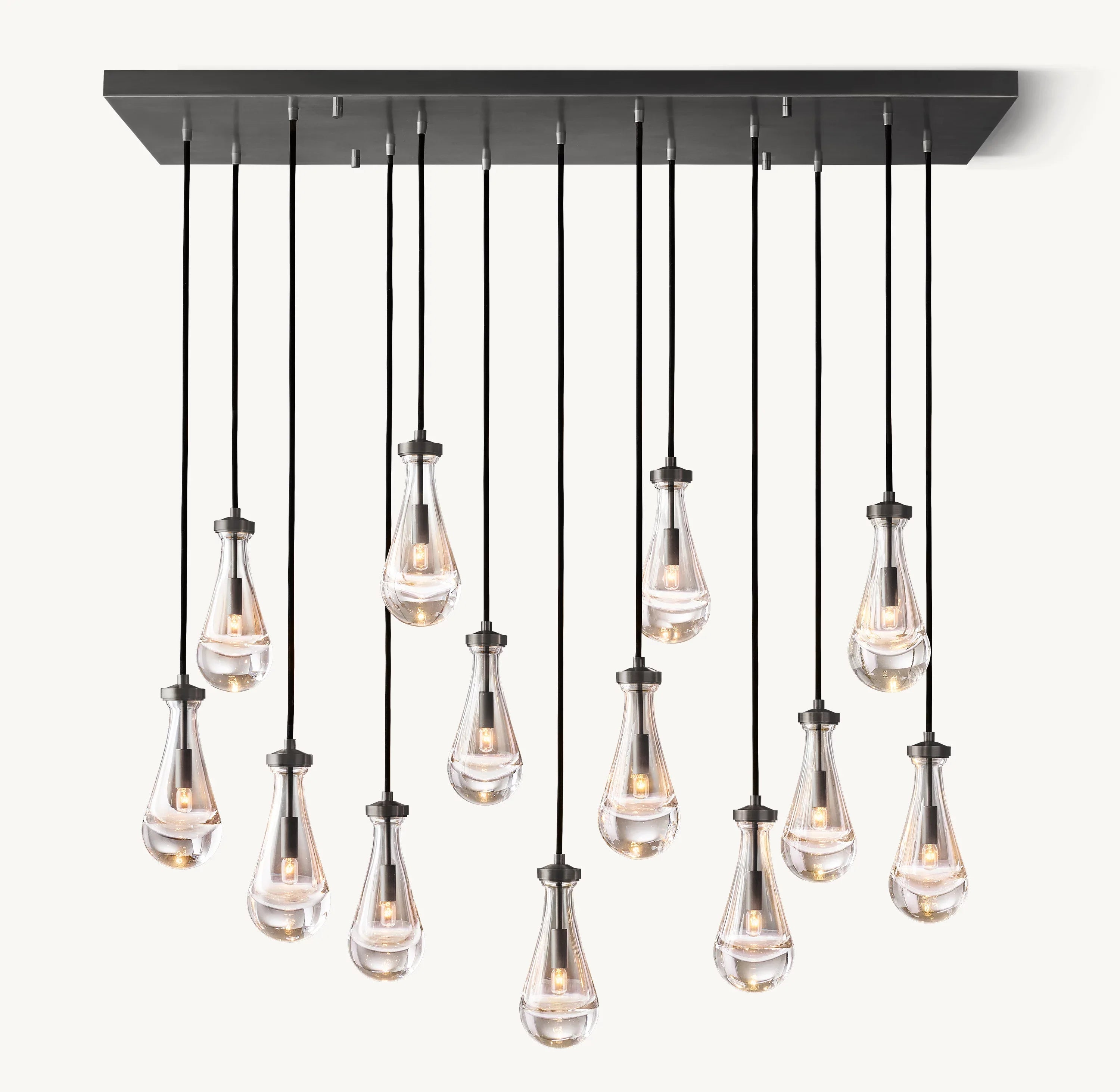 54 Inch Raindrop Linear Chandelier – Ava