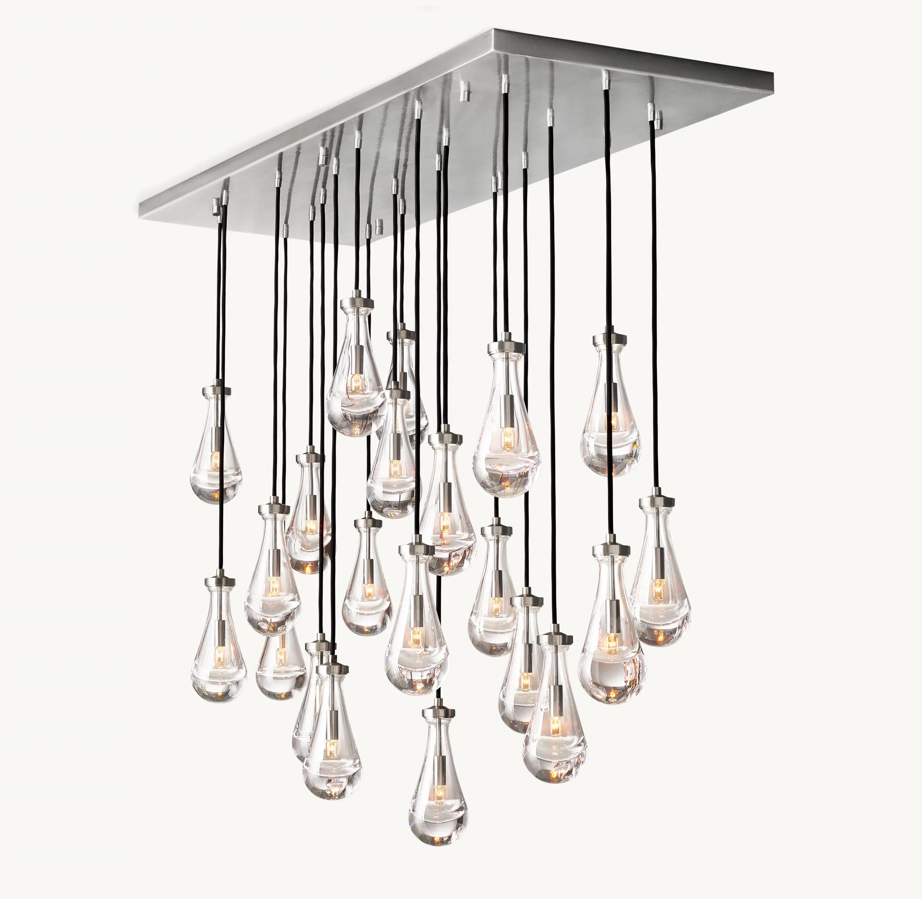 72 Inch Raindrop Linear Chandelier – Ava