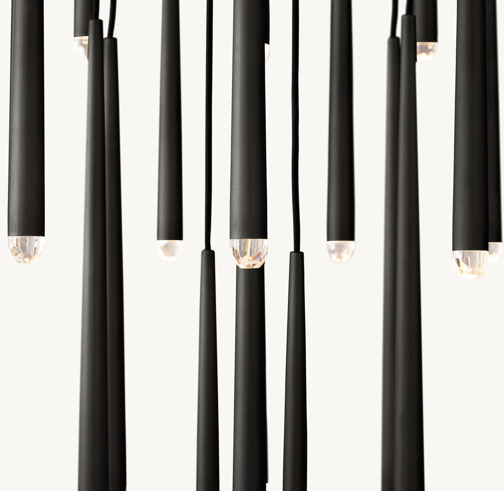 48 Inch Pin Cascading Round Chandelier - Aquitaine
