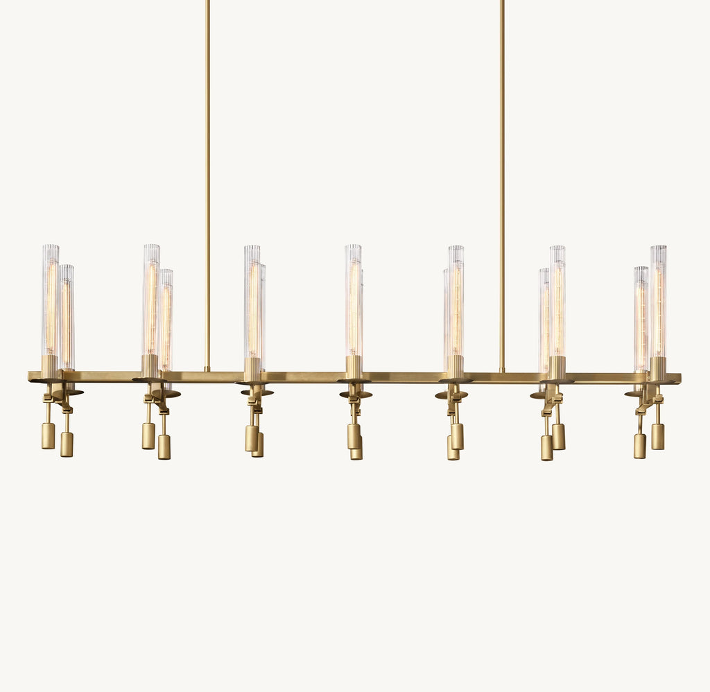66 Inch Candle Linear Chandelier - Fontanelle
