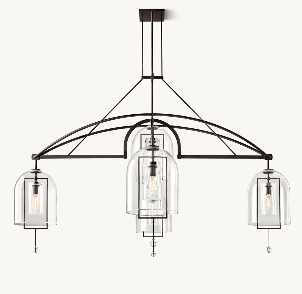 61 Inch Bell Glass Chandelier - Fulcrum