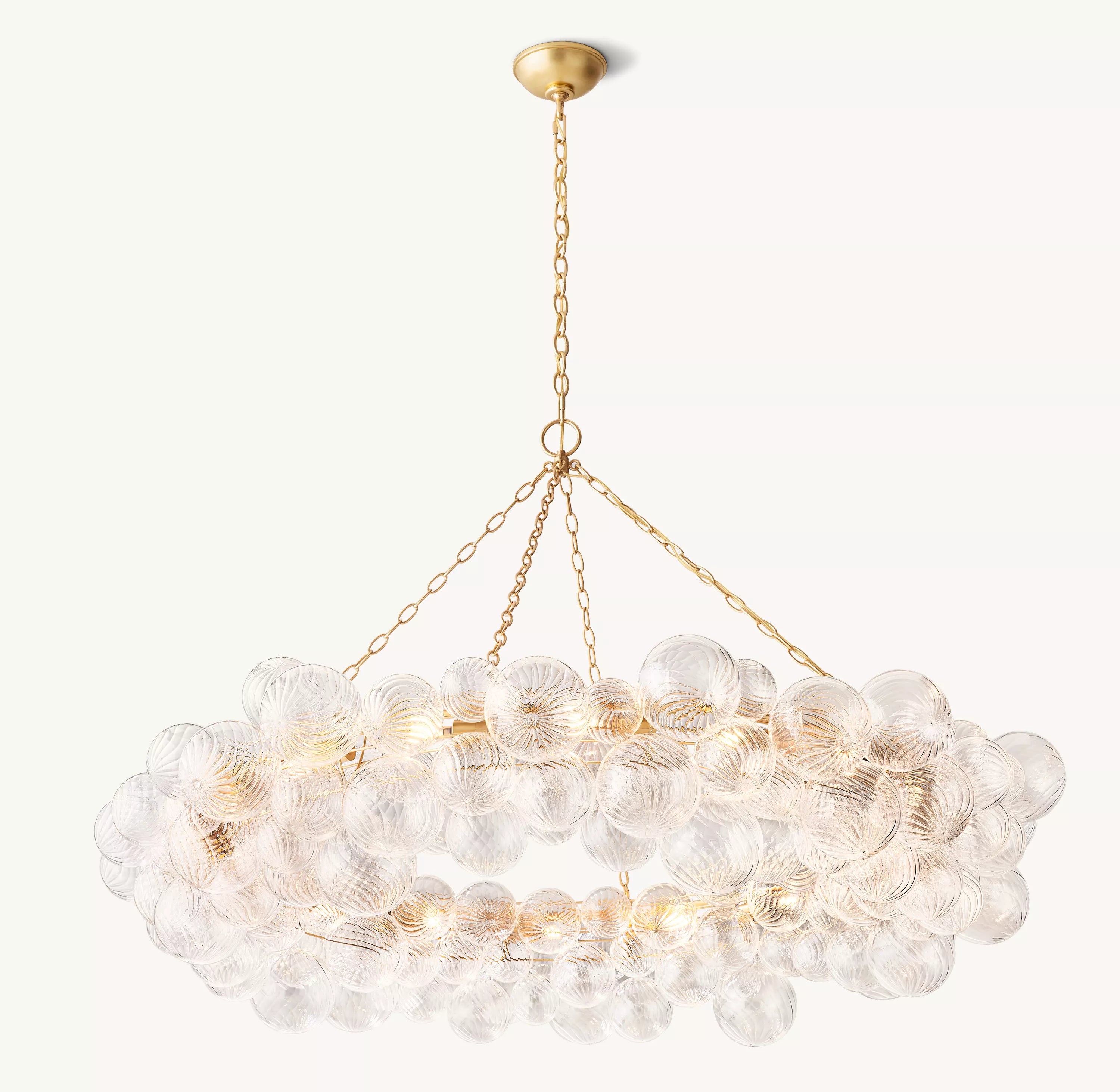 54 Inch Glass Bubble Ring Chandelier - Talia