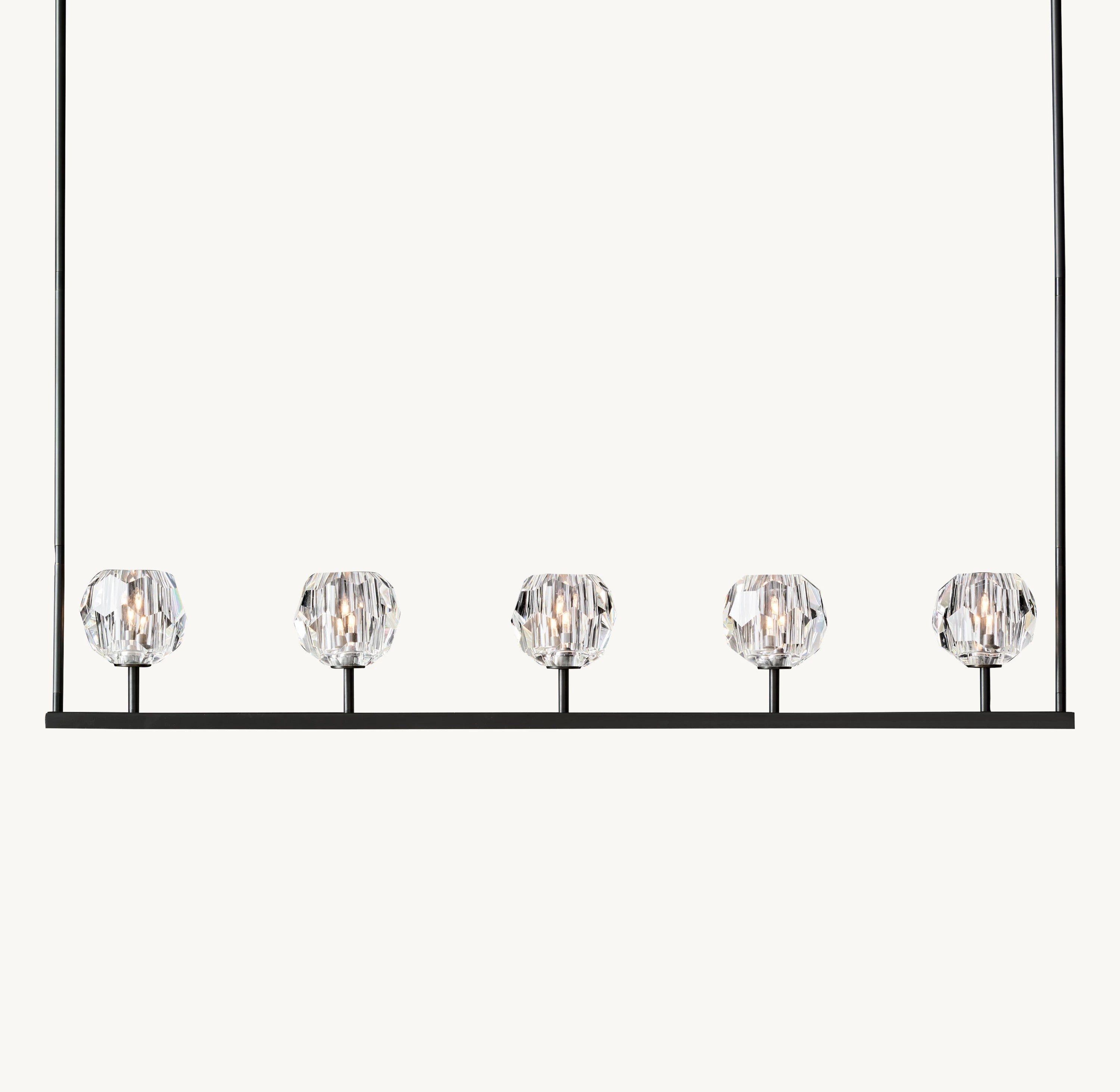 48 Inch Crystal Linear Chandelier – Boule
