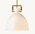 14 Inch Milk Glass Dome Pendant Light - Machinist