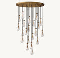 47 Inch Raindrop Glass Round Chandelier – Ava