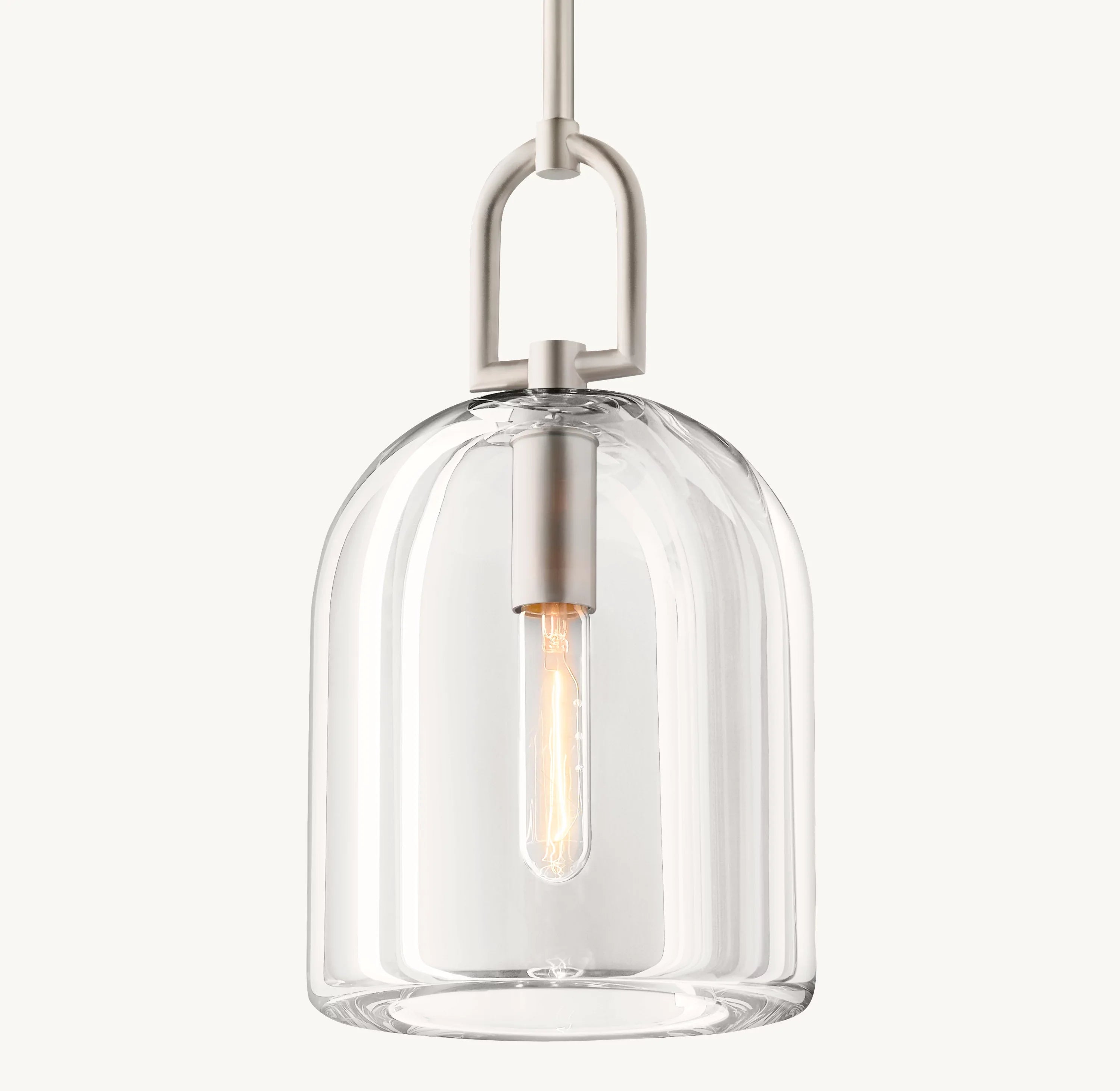8 Inch Cloche Crystal Pendant Light - Botanist
