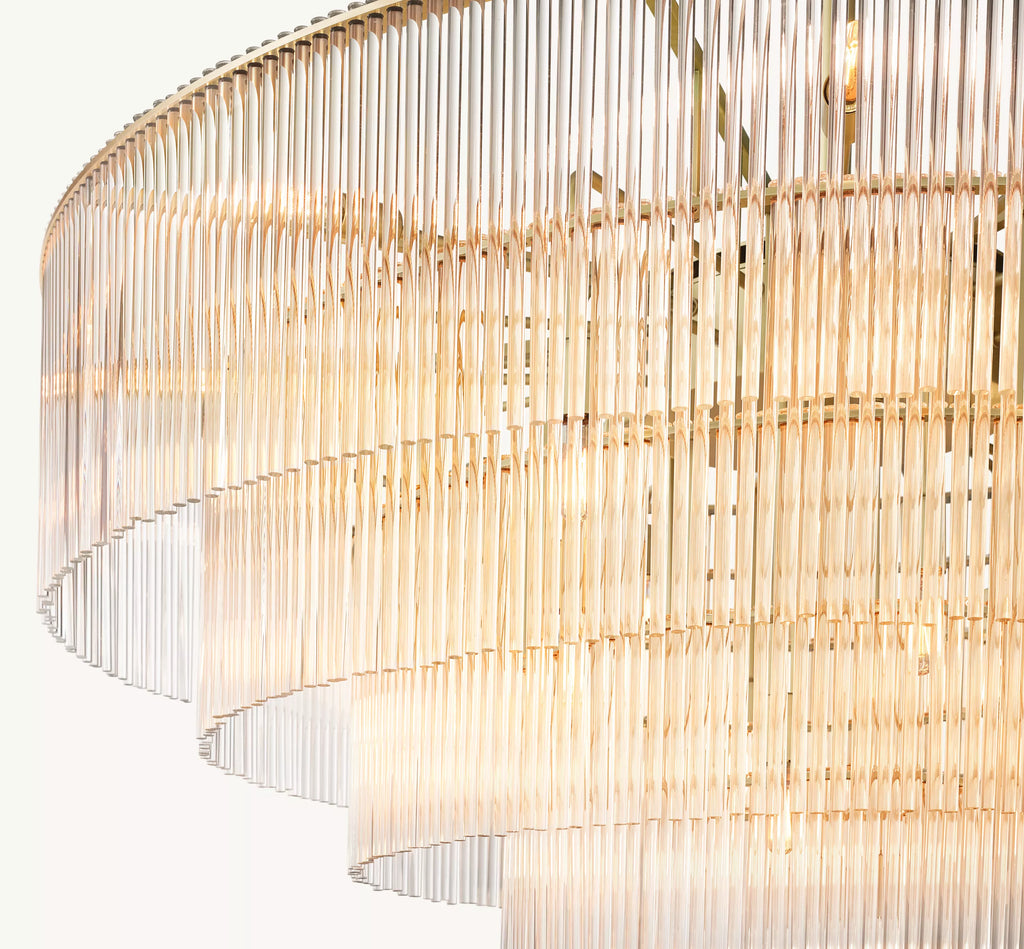 60 Inch Crystal Rod Tiered Chandelier - Amadeo