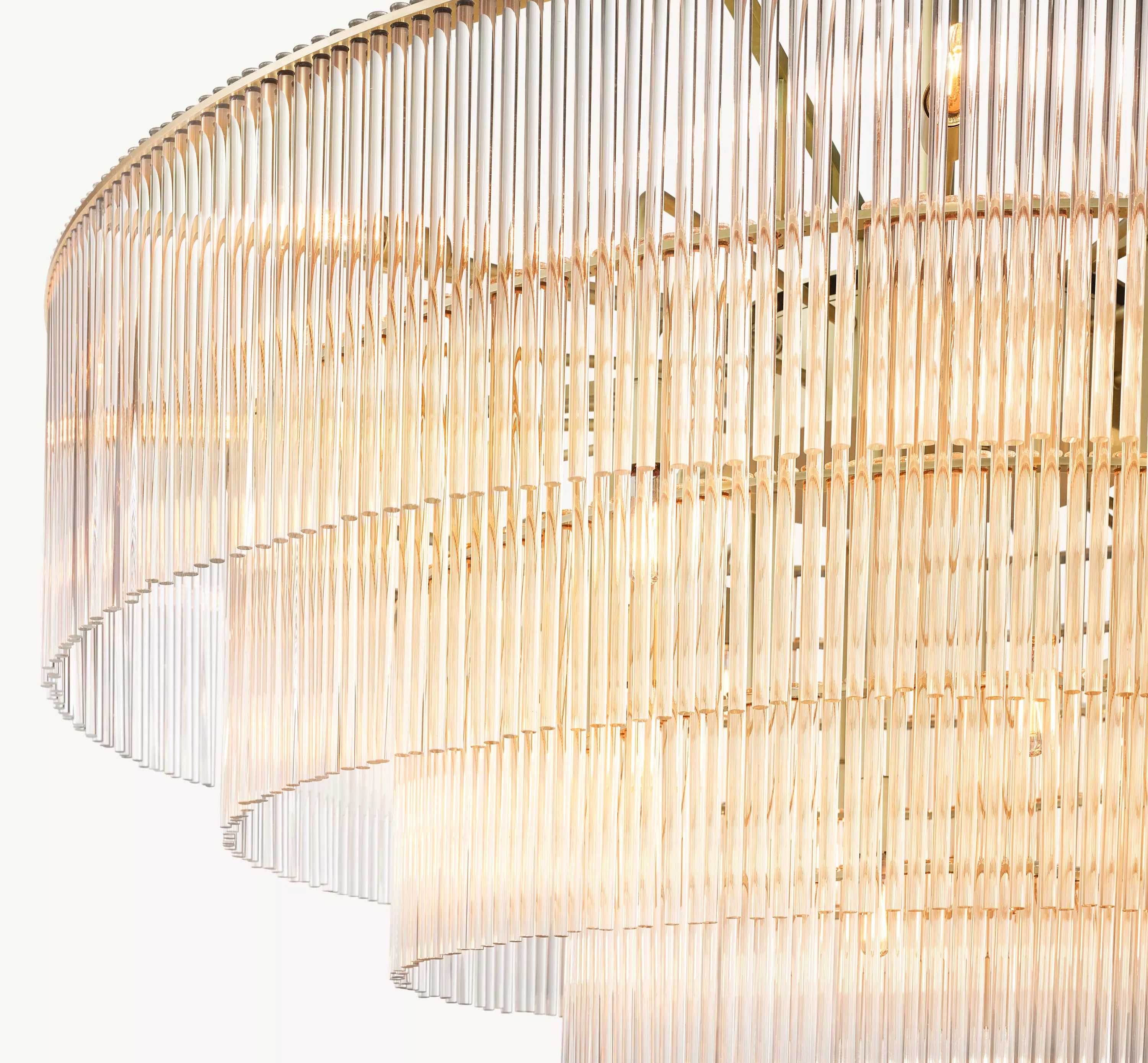 60 Inch Crystal Rod Tiered Chandelier - Amadeo