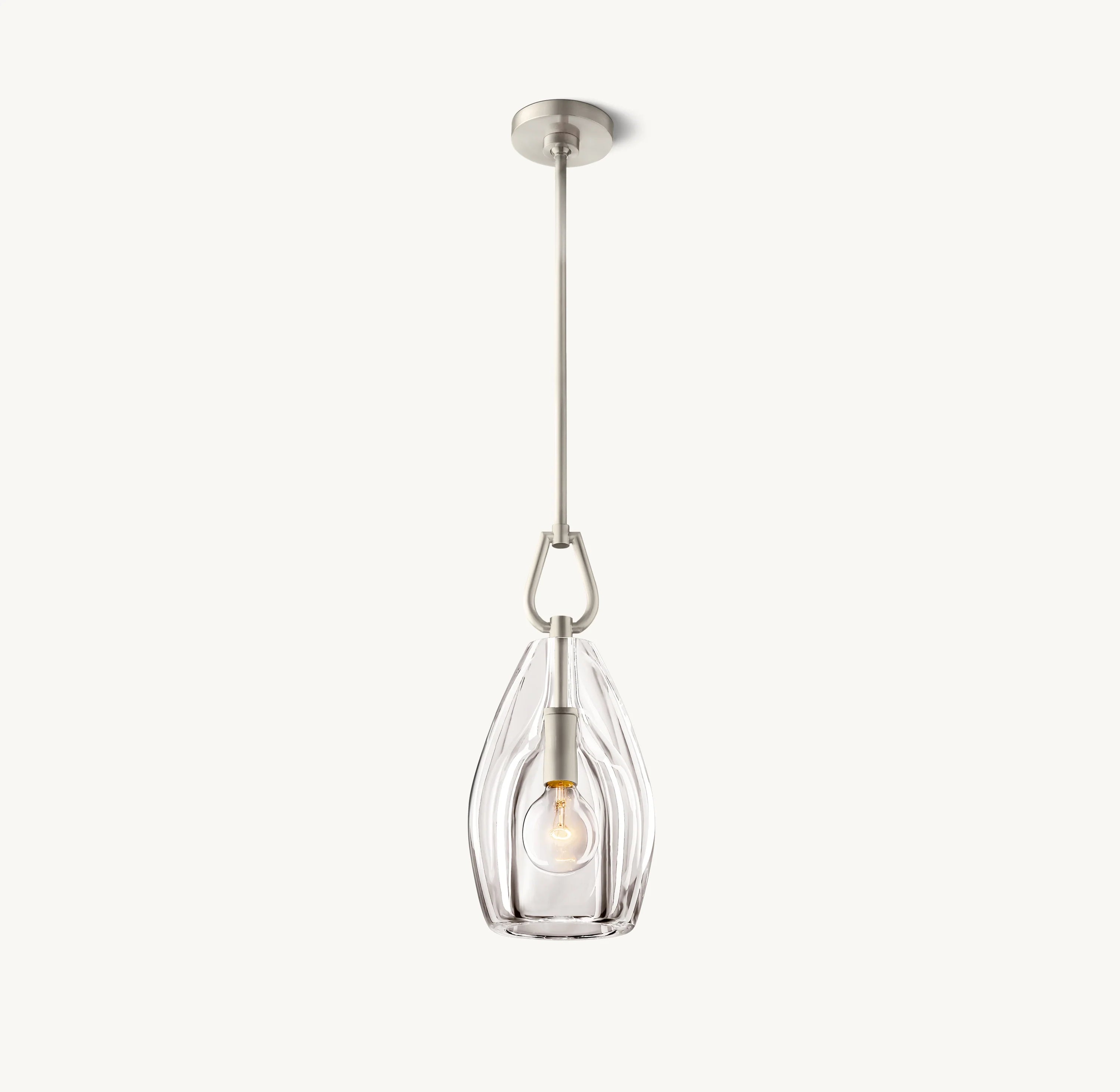6 Inch Flute Crystal Pendant Light - Botanist