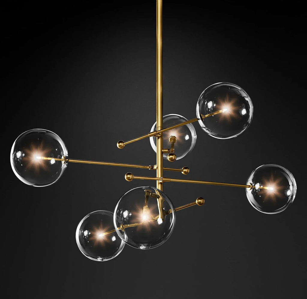 55 Inch Sputnik Globe Glass Chandelier - Mobile
