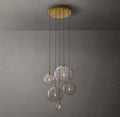 28 Inch Blown Glass Globe Cluster Chandelier - Mobile