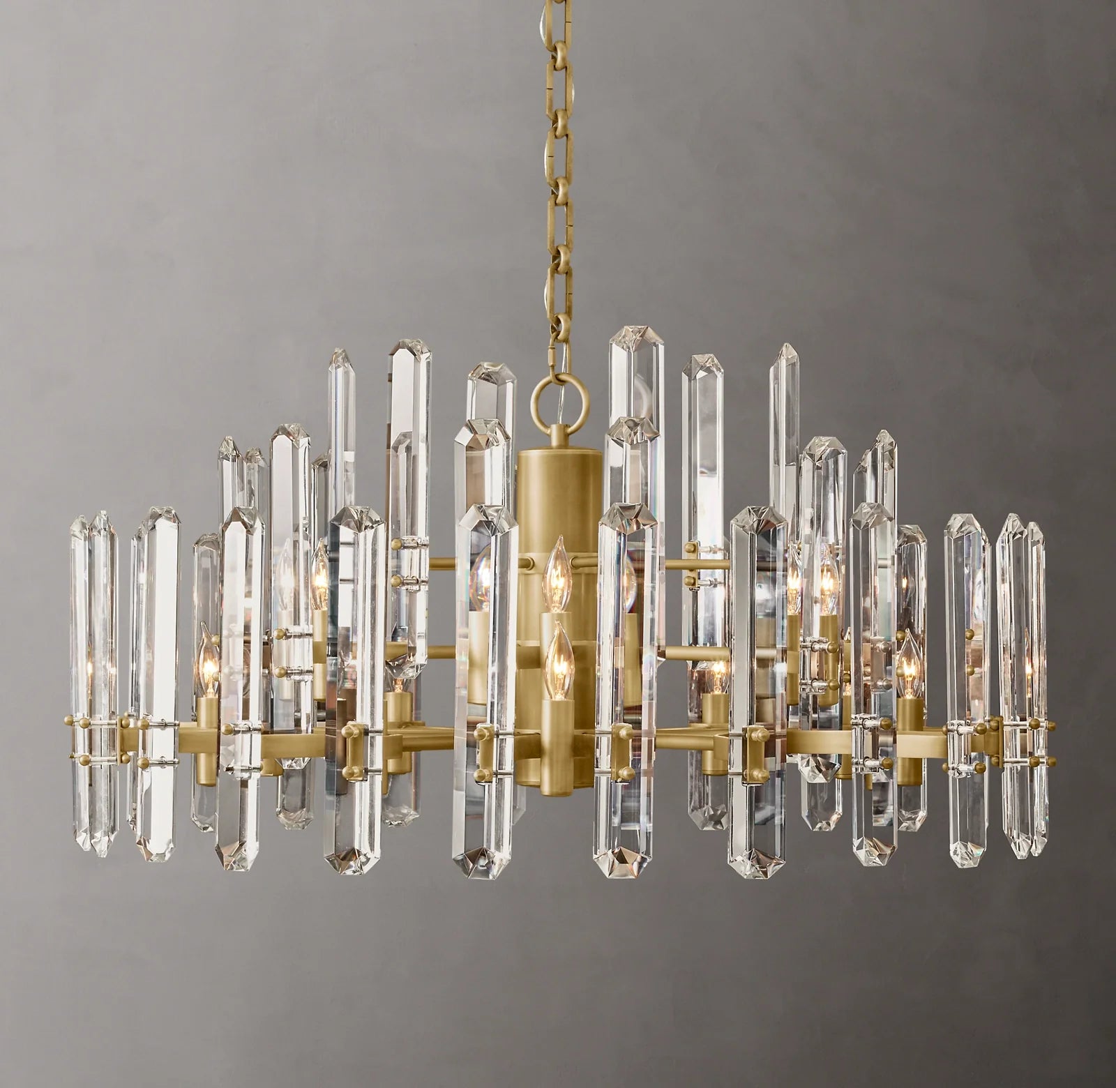 36 Inch Candelabra Crystal Chandelier - Bonnington