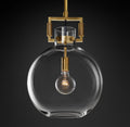 14 Inch Clear Glass Globe Pendant Light - Machinist