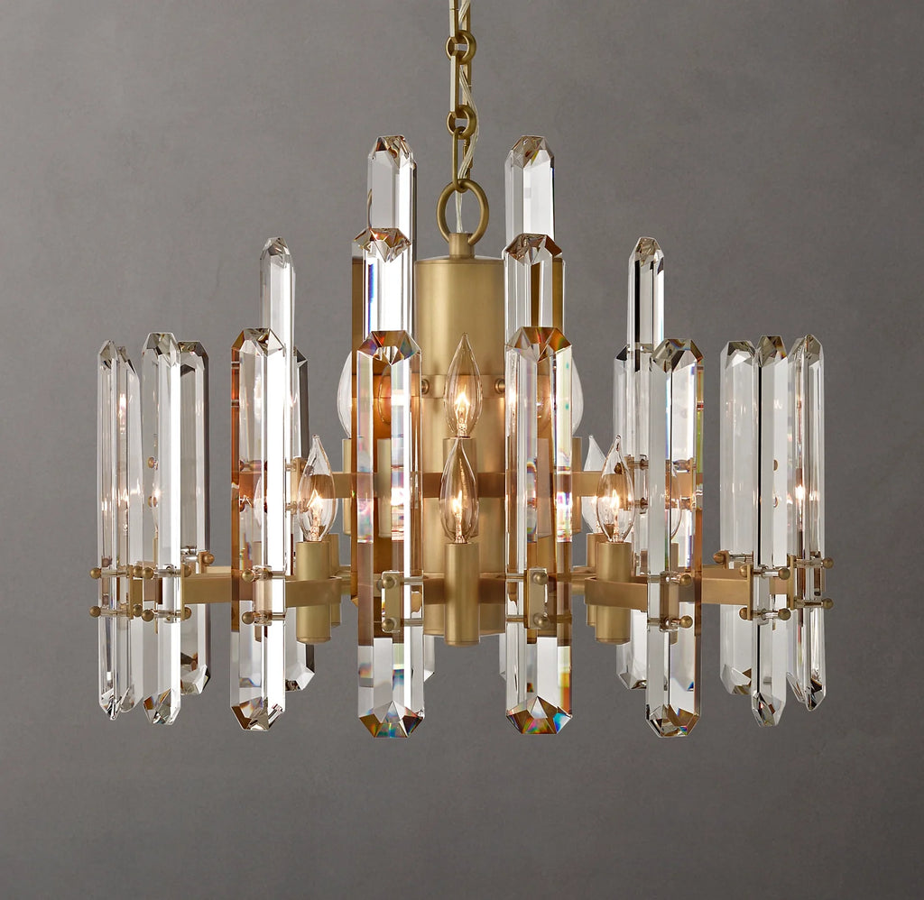 24 Inch Candelabra Crystal Chandelier - Bonnington