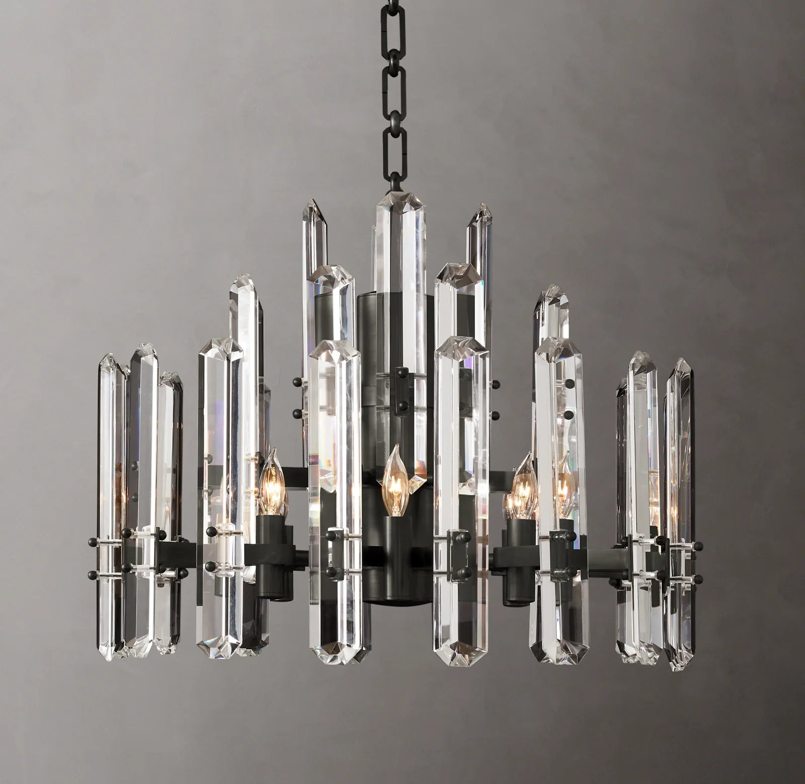 24 Inch Candelabra Crystal Chandelier - Bonnington