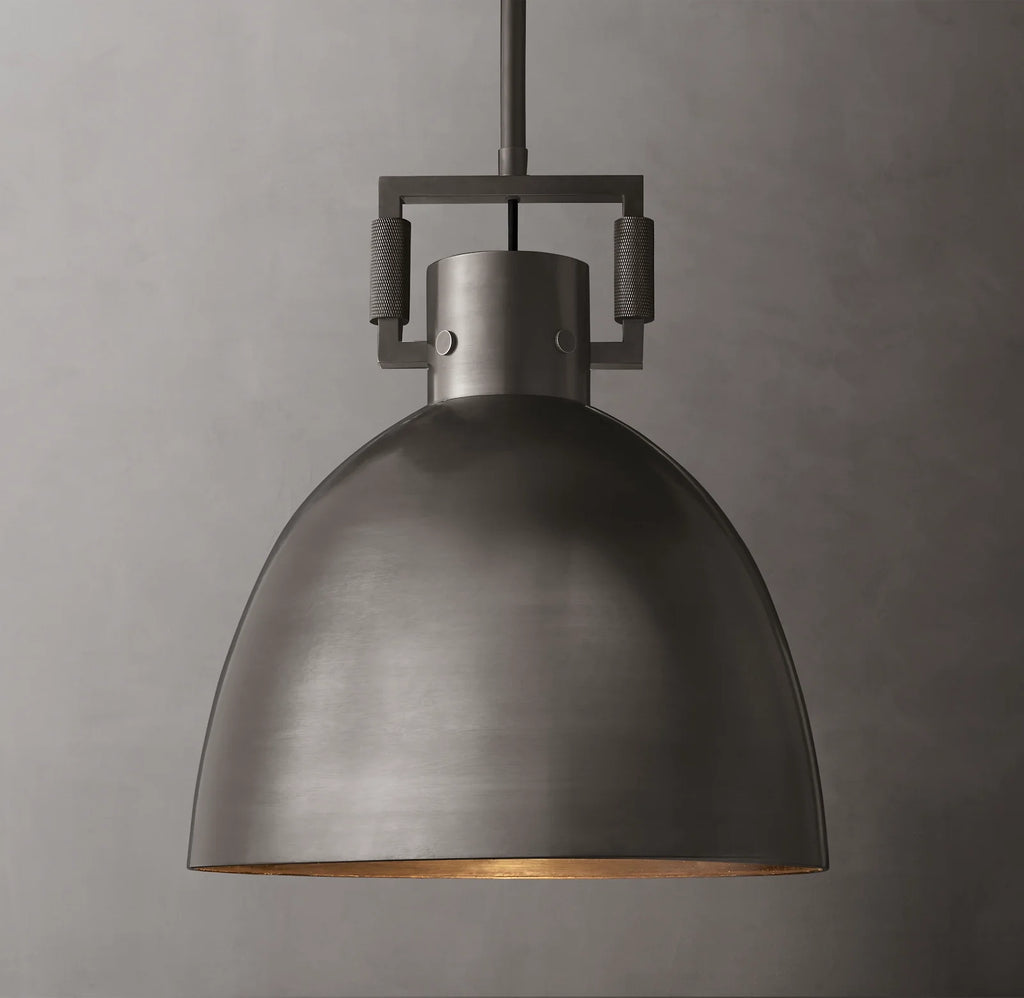 18 Inch Metal Dome Pendant Light - Machinist