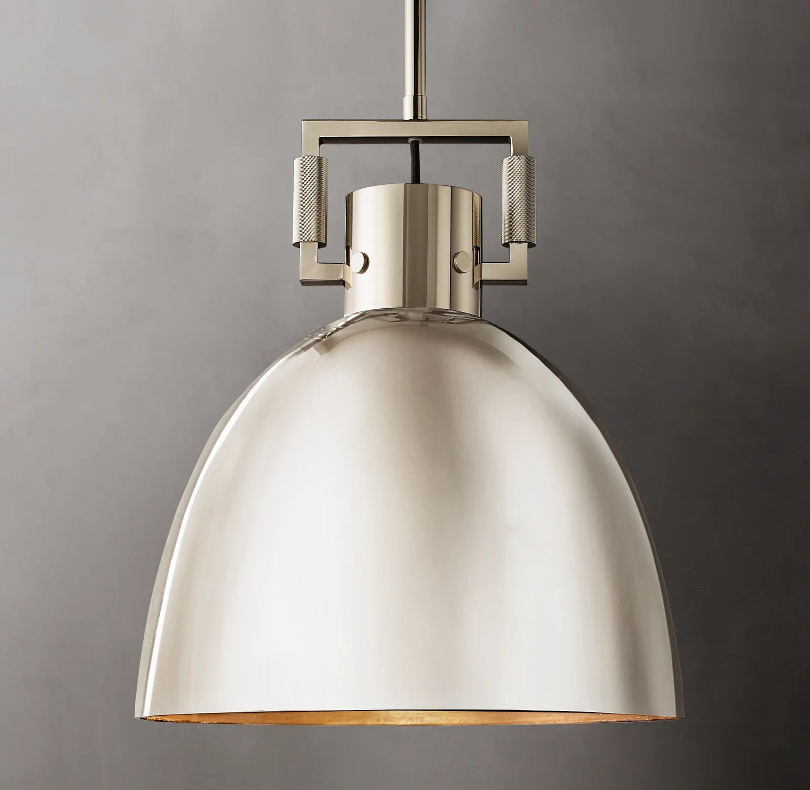 14 Inch Metal Dome Pendant Light - Machinist