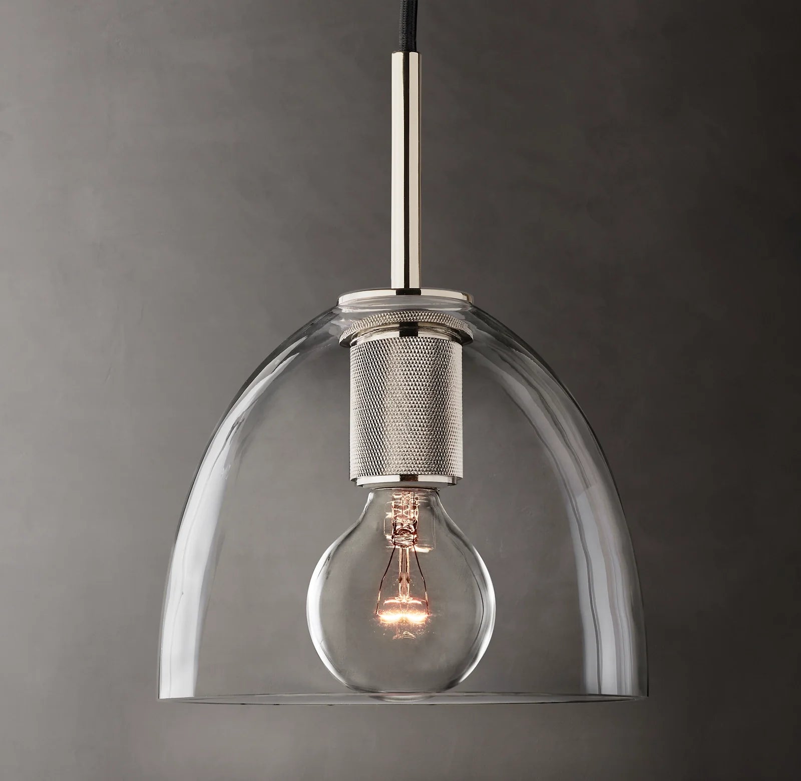 8 Inch Bell Glass Pendant Light - Utilitaire