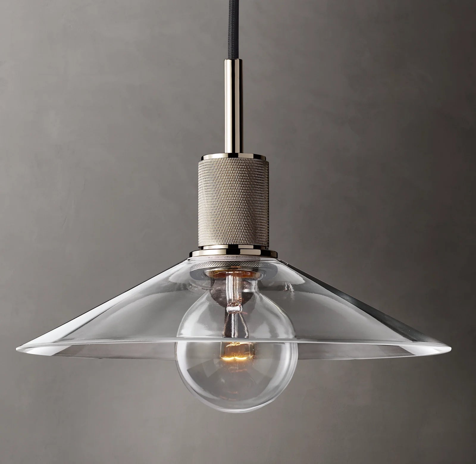 11 Inch Cone Glass Pendant Light - Utilitaire