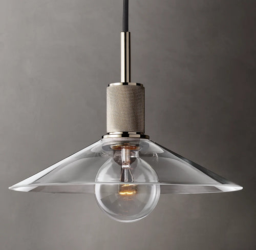 11 Inch Cone Glass Pendant Light - Utilitaire