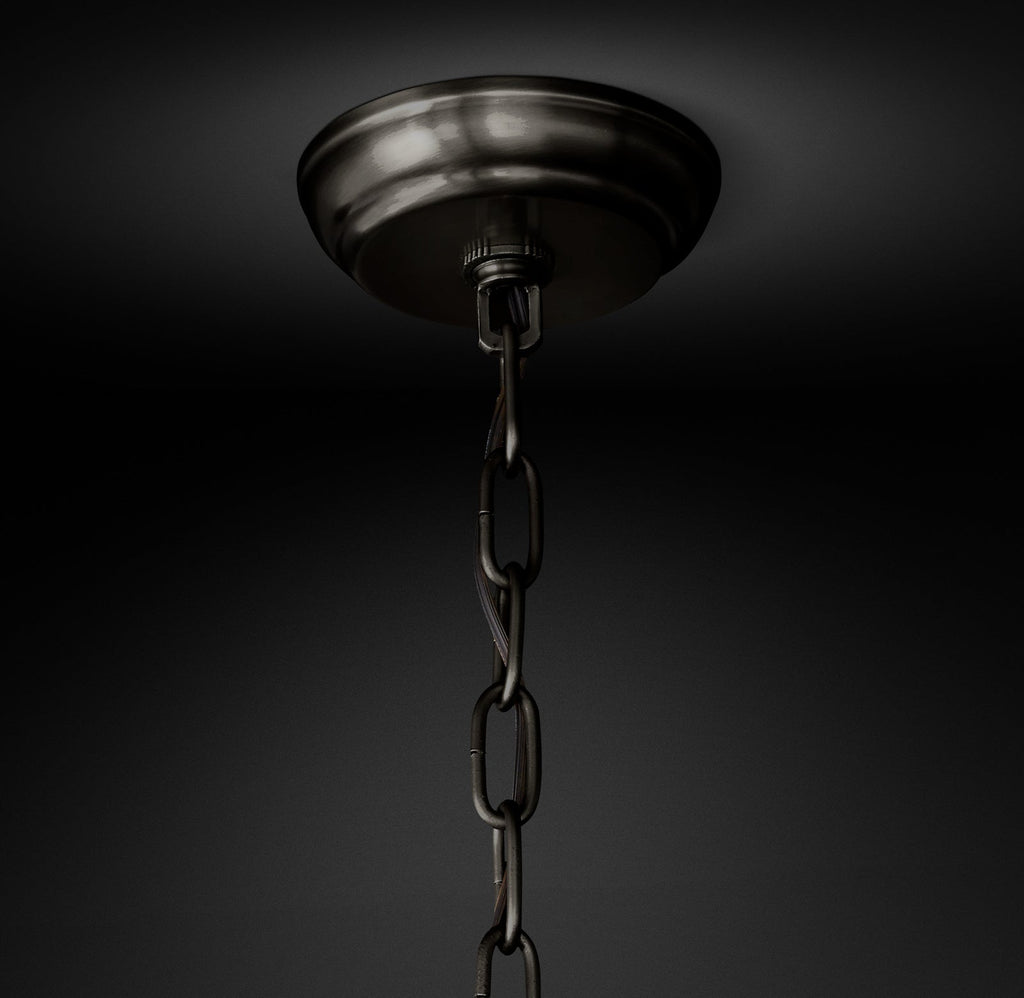 60 Inch Ribbed Glass Round Chandelier - San Marco