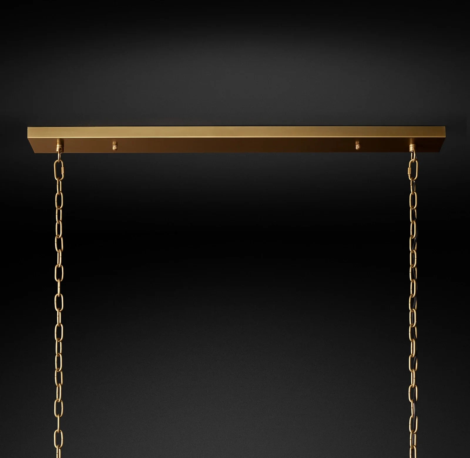 54 Inch Ribbed Glass Rectangular Chandelier - San Marco