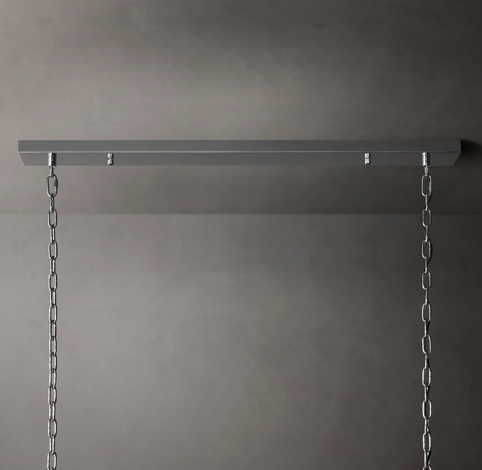 54 Inch Ribbed Glass Rectangular Chandelier - San Marco