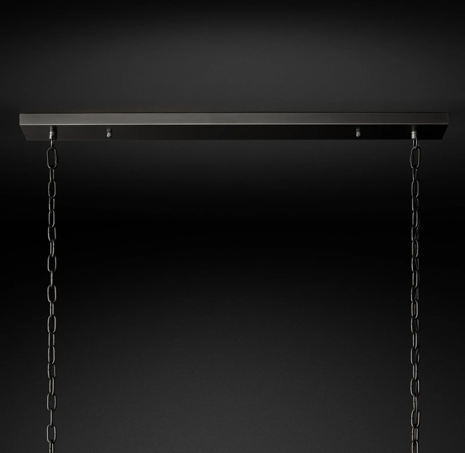 54 Inch Ribbed Glass Rectangular Chandelier - San Marco
