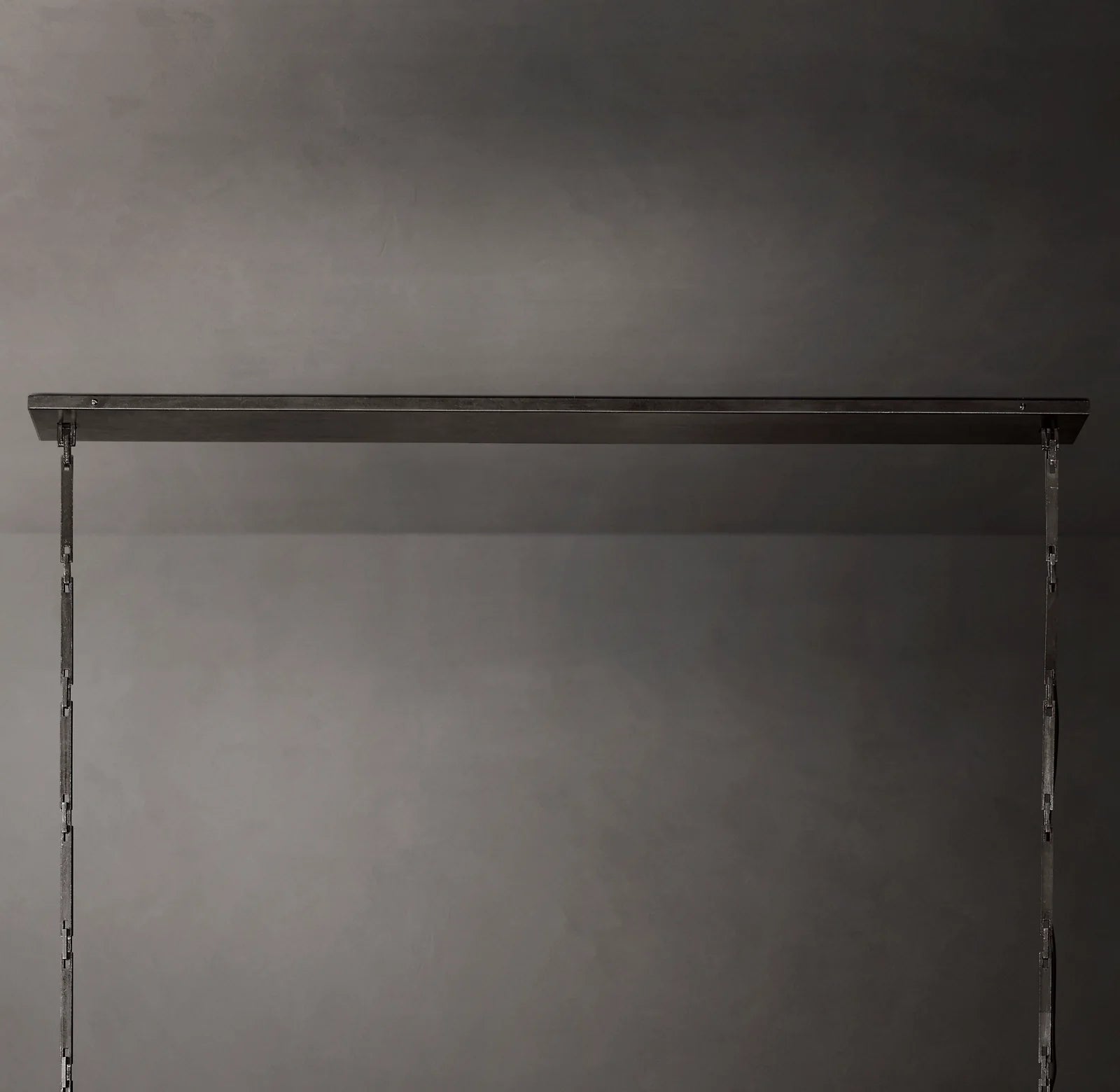 54 Inch Shaded Hammered Metal Linear Chandelier – Wright
