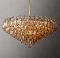 36 Inch Smoked Murano Glass Tiered Chandelier - Chiara