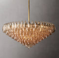 46 Inch Smoked Murano Glass Tiered Chandelier - Chiara