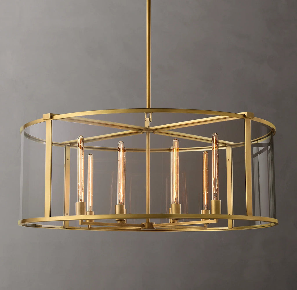 44 Inch Glass Drum Chandelier - Beckman