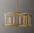 44 Inch Glass Drum Chandelier - Beckman