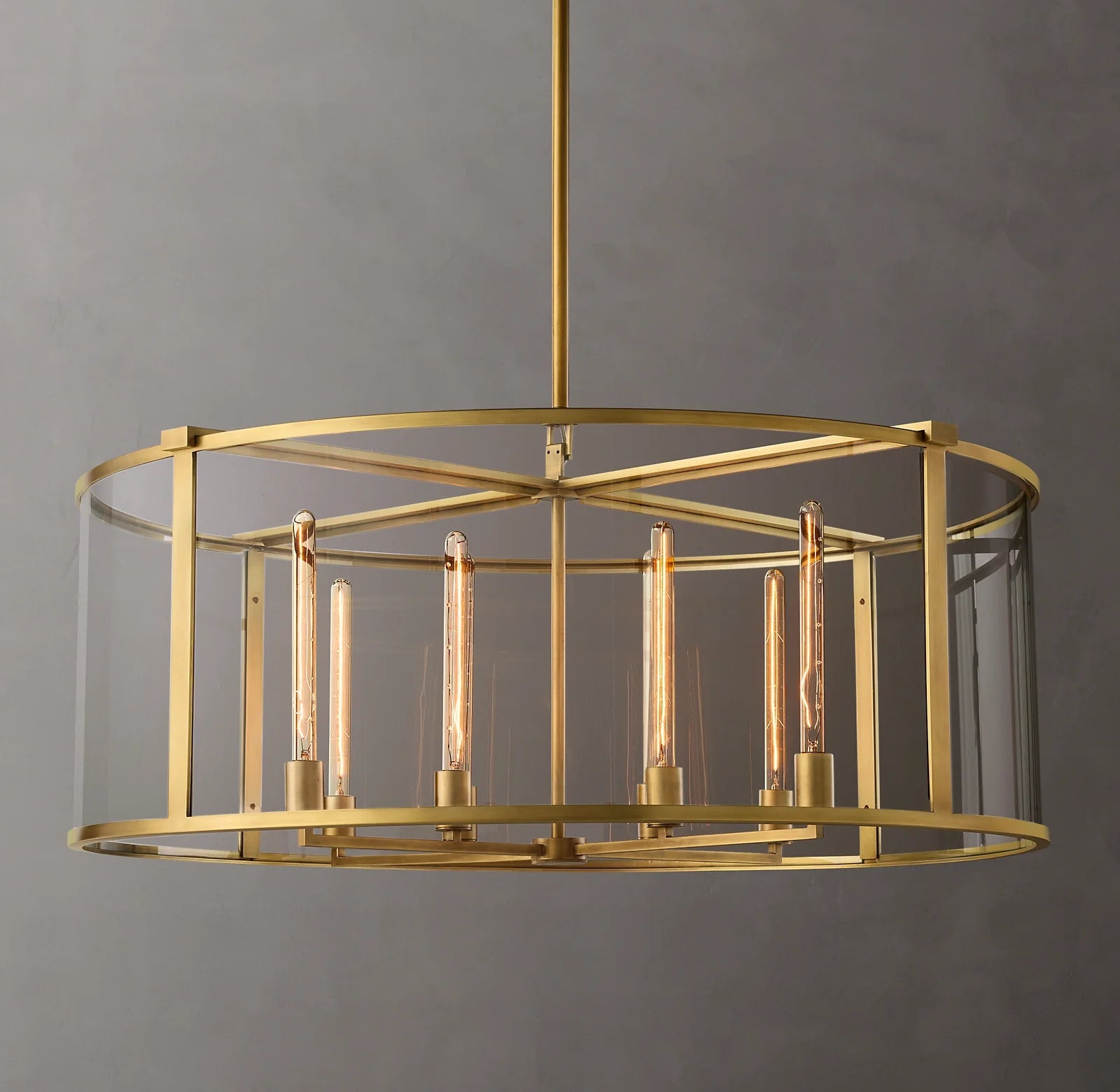 44 Inch Glass Drum Chandelier - Beckman
