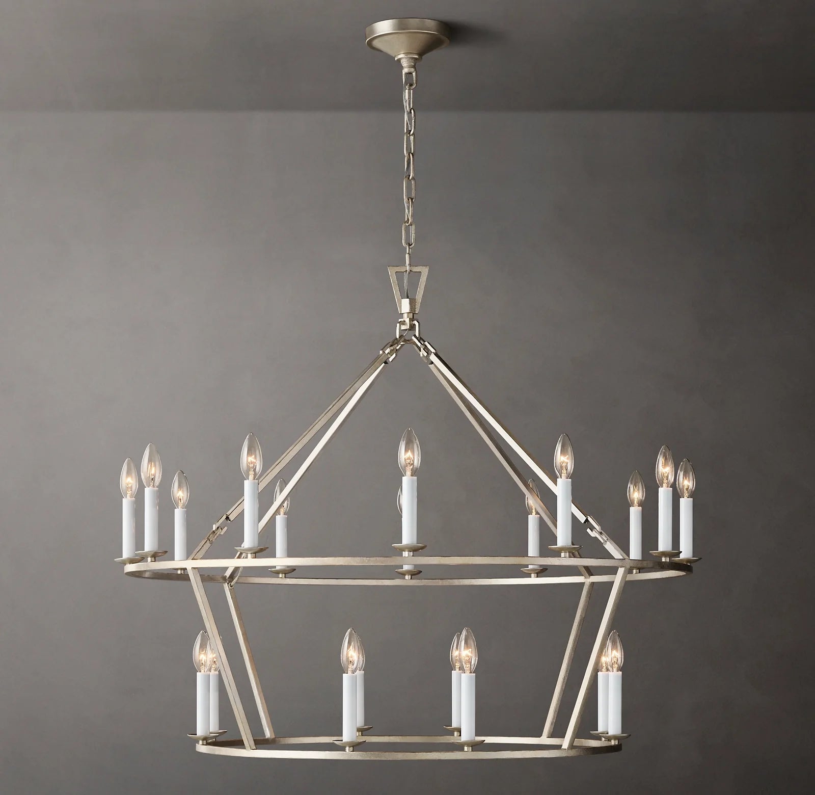 40 Inch Candelabra Tiered Chandelier – Openwork