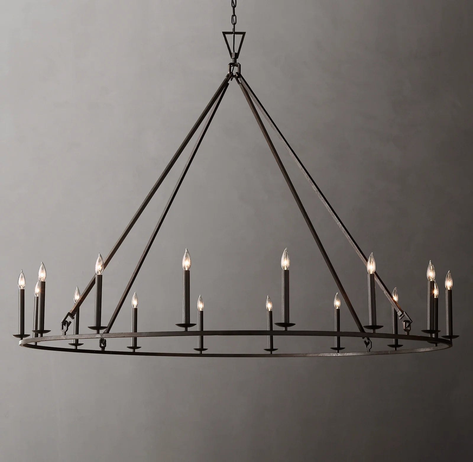 72 Inch Candelabra Round Chandelier – Openwork
