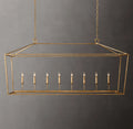 72 Inch Candelabra Rectangular Lantern Chandelier – Openwork